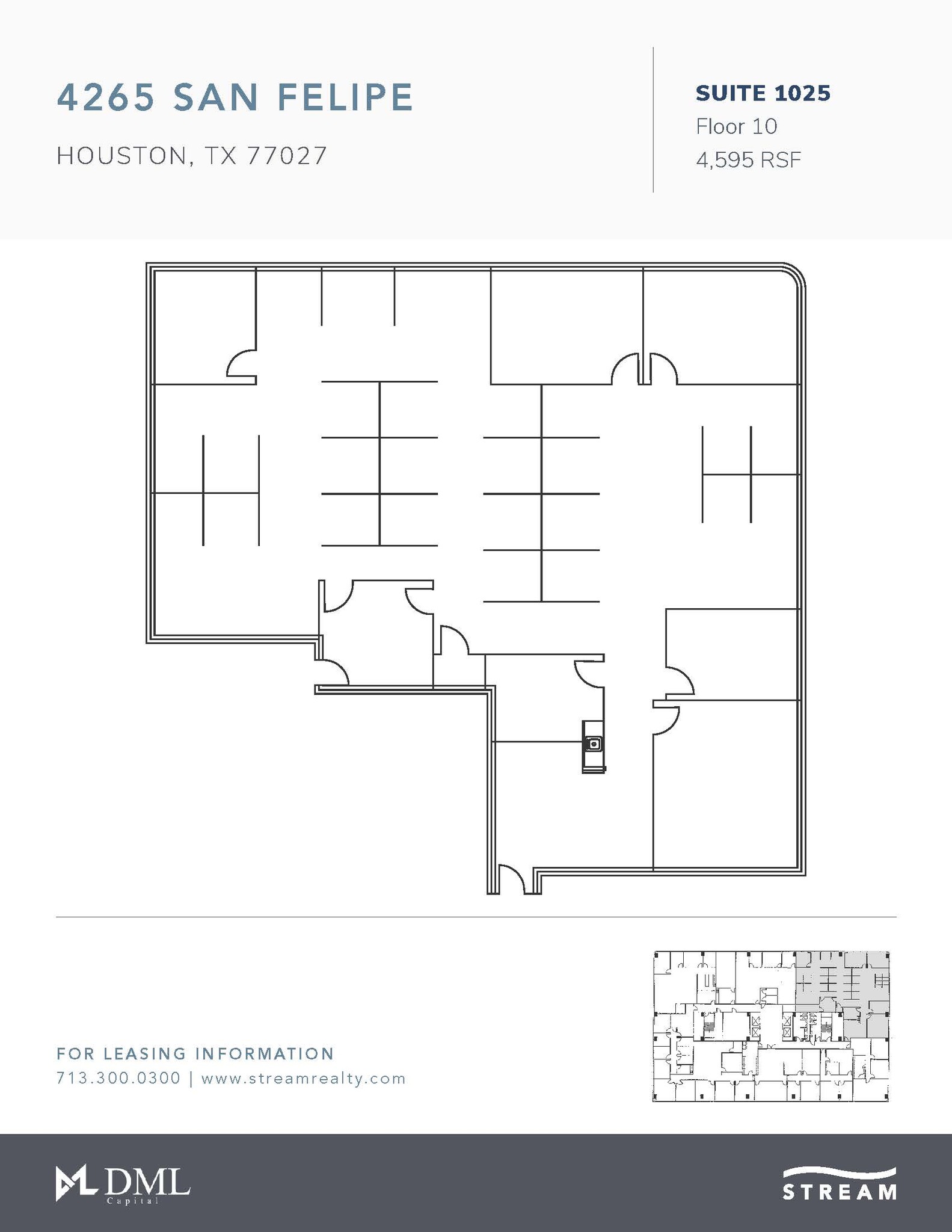 4265 San Felipe St, Houston, TX for lease Floor Plan- Image 1 of 1