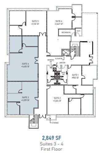 5665 Oberlin Dr, San Diego, CA 92121 - Unit 3-4 -  - Floor Plan - Image 1 of 1