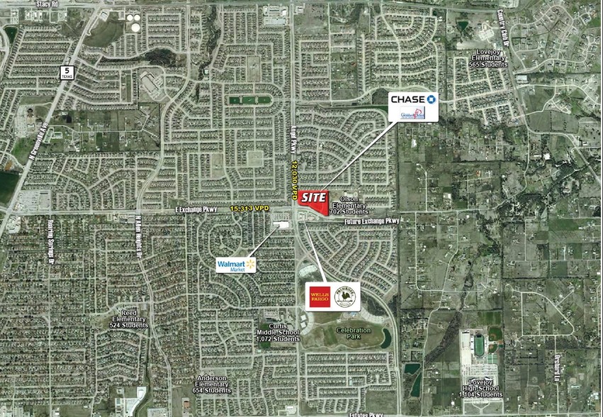 Exchange Pky, Allen, TX for sale - Aerial - Image 2 of 5