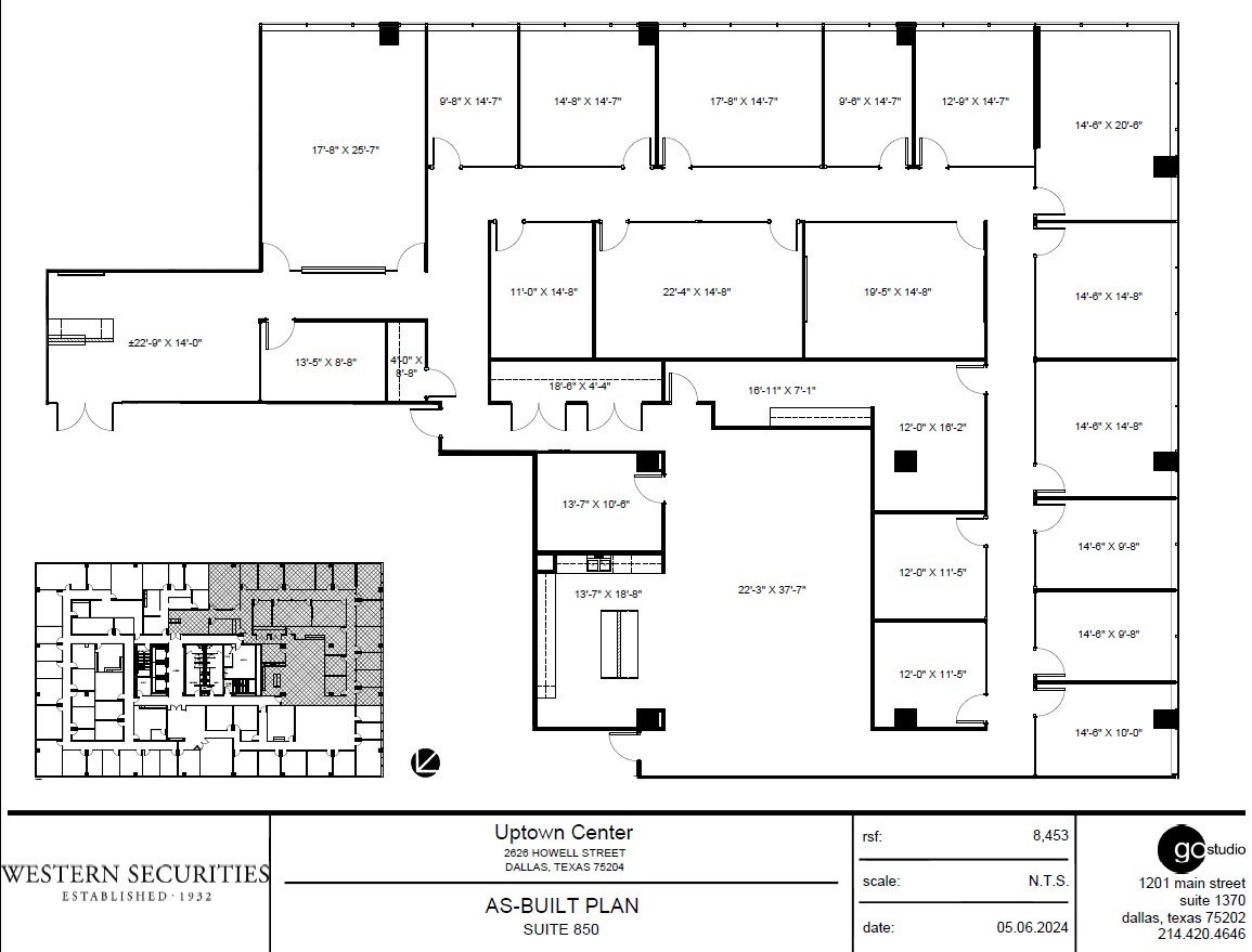 2626 Howell St, Dallas, TX for lease Floor Plan- Image 1 of 7