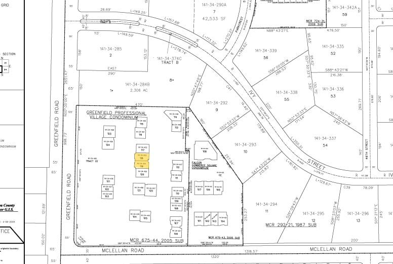 1635 N Greenfield Rd, Mesa, AZ for lease - Plat Map - Image 2 of 16