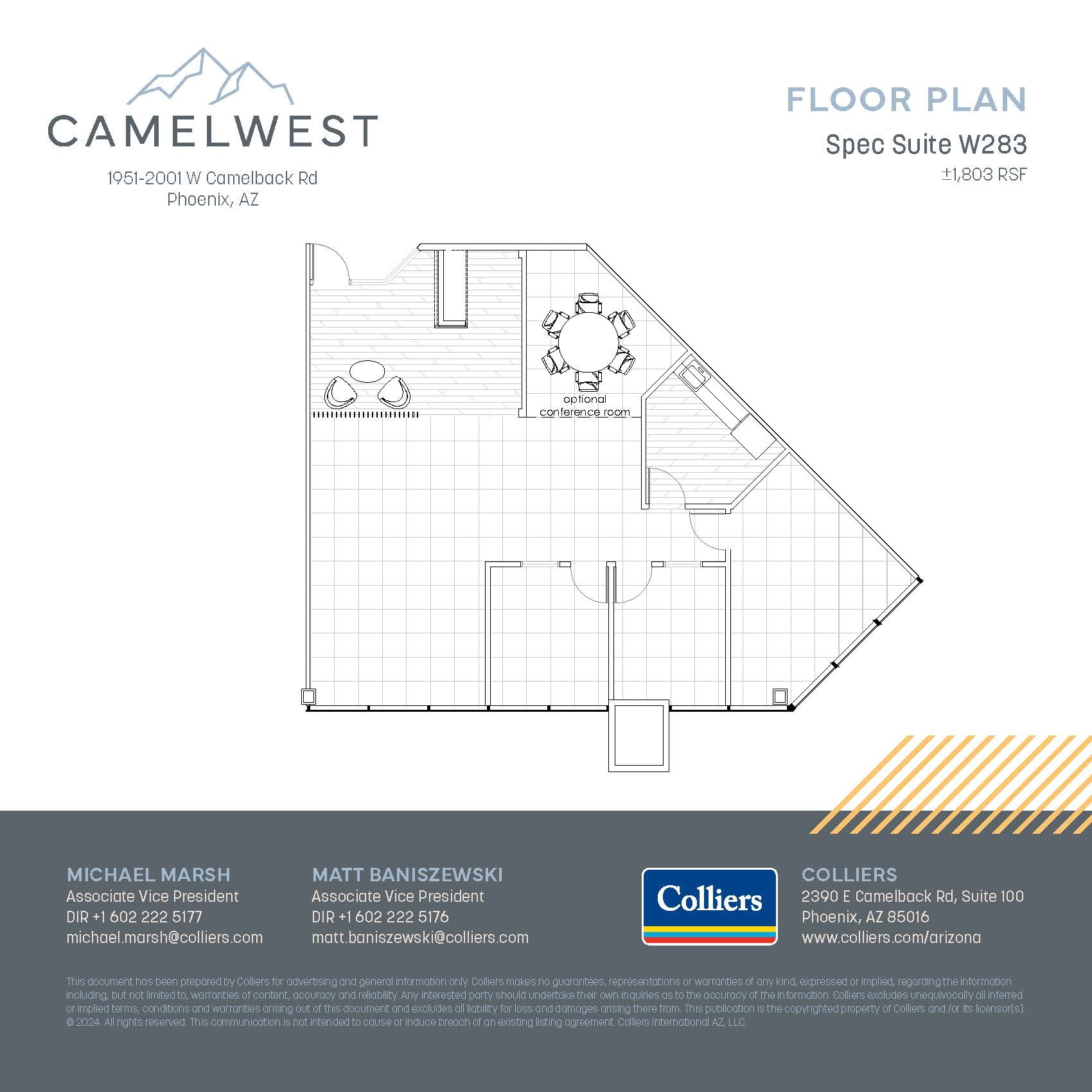 2001 W Camelback Rd, Phoenix, AZ for lease Floor Plan- Image 1 of 1