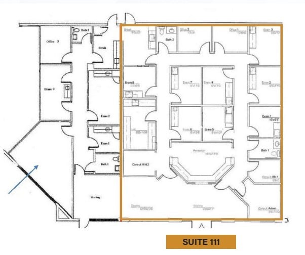 1134 E University Dr, Mesa, AZ for lease Floor Plan- Image 1 of 1
