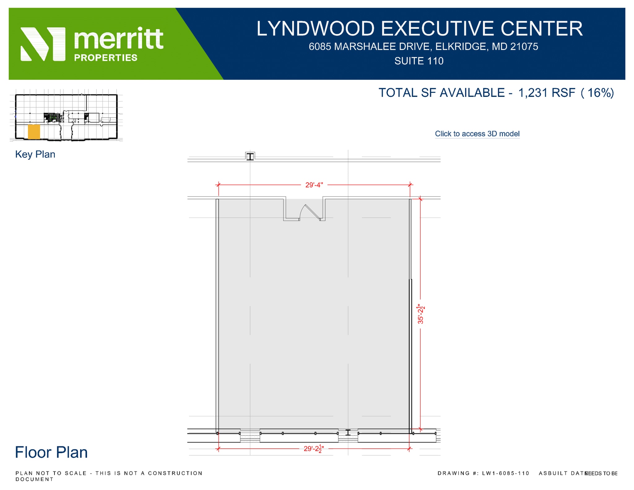 6095 Marshalee Dr, Elkridge, MD for lease Floor Plan- Image 1 of 1