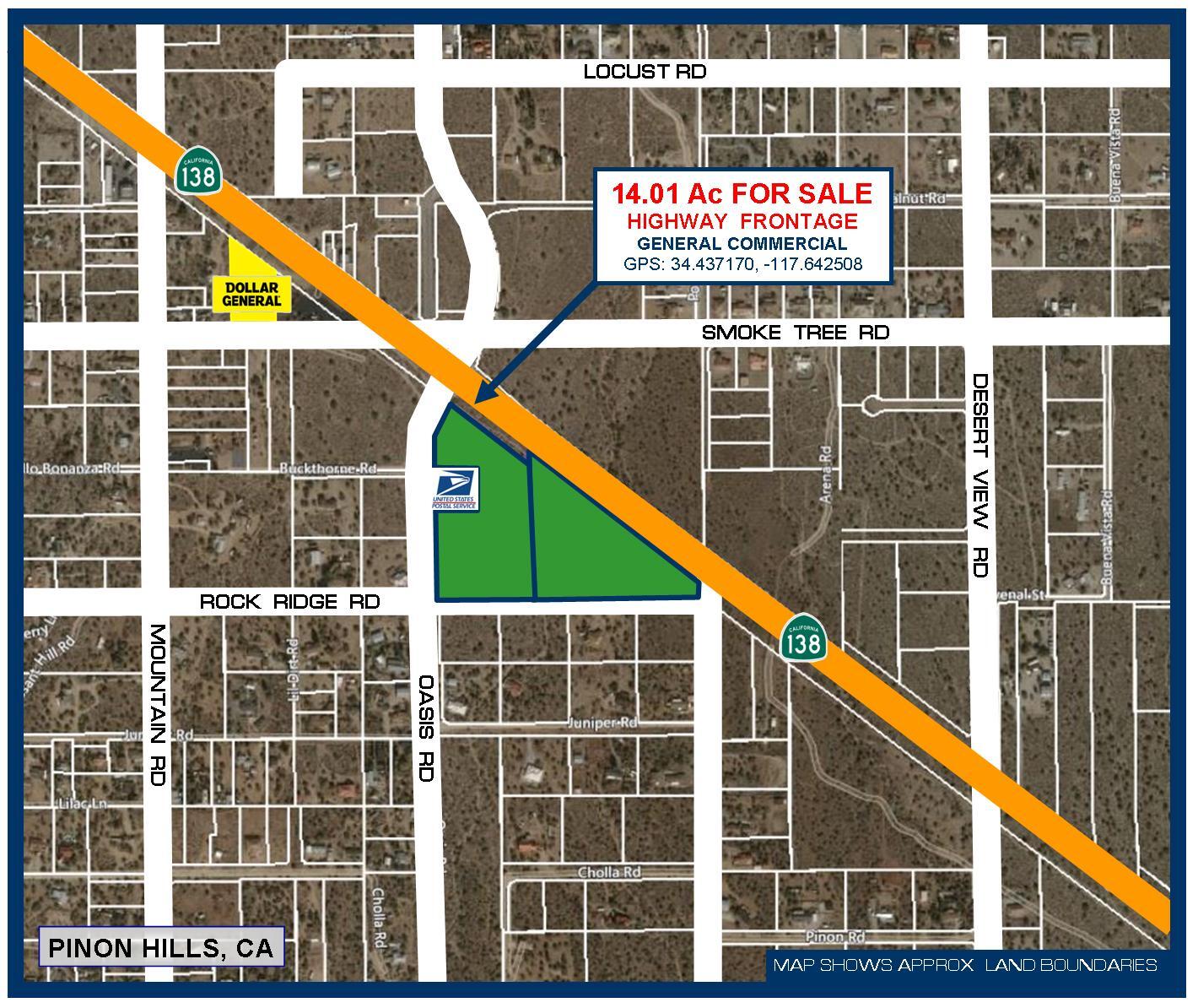 Highway 138 Oasis Road, Pinon Hills, CA, 92372 Commercial Land For