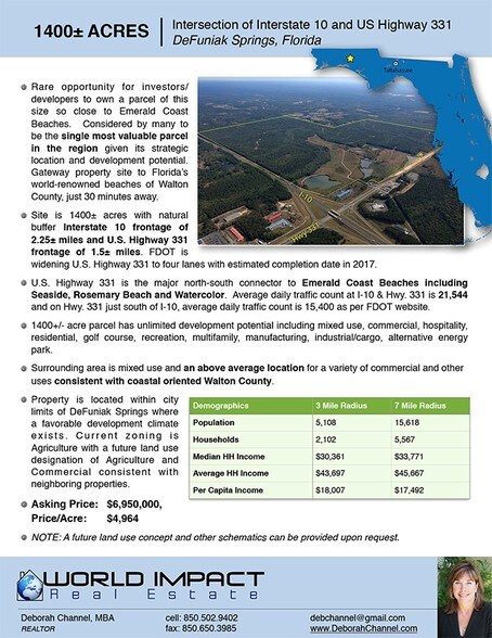 Interstate 10, Defuniak Springs, FL for sale - Building Photo - Image 1 of 1