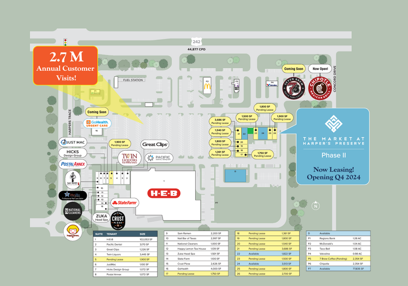 The Market At Harpers Preserve, The Woodlands, TX for lease - Site Plan - Image 2 of 2