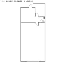 2121 S Priest Dr, Tempe, AZ for lease Floor Plan- Image 1 of 1