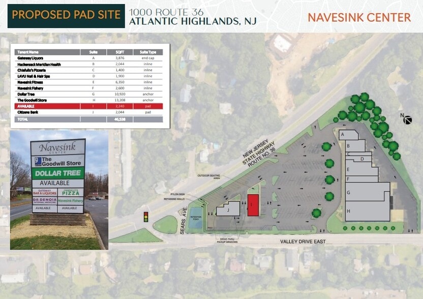 1000 1/2 NJ-36 Rt, Atlantic Highlands, NJ for lease - Site Plan - Image 3 of 4
