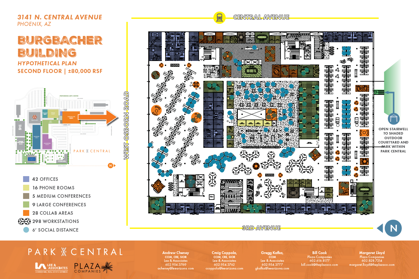 3110 N Central Ave, Phoenix, AZ for lease Floor Plan- Image 1 of 1