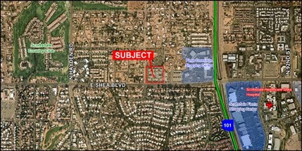 8406 E Shea Blvd, Scottsdale, AZ - aerial  map view