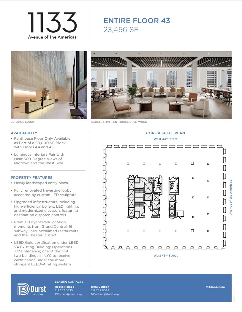 1133 Avenue of the Americas, New York, NY for lease Floor Plan- Image 1 of 5