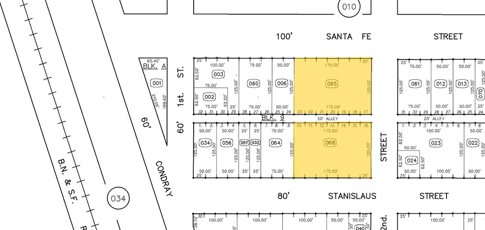 6625 2nd St, Riverbank, CA for lease - Plat Map - Image 3 of 3