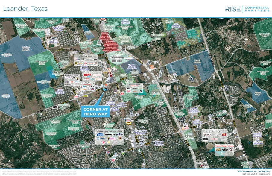 SWC Hero Way way, Leander, TX for lease - Aerial - Image 2 of 4