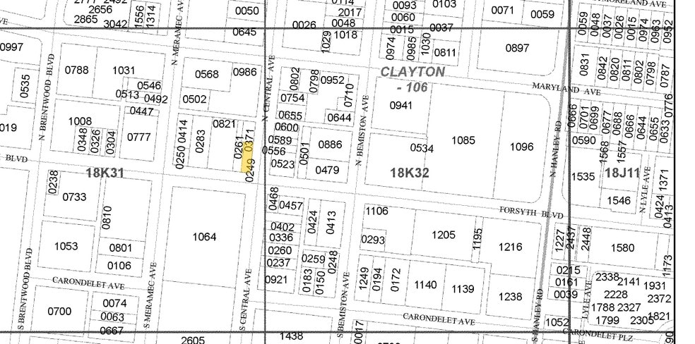 1 N Central Ave, Clayton, MO for sale - Plat Map - Image 3 of 3