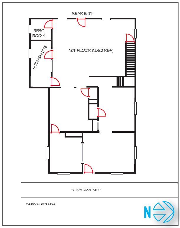 517 S Ivy Ave, Monrovia, CA for lease Site Plan- Image 1 of 2