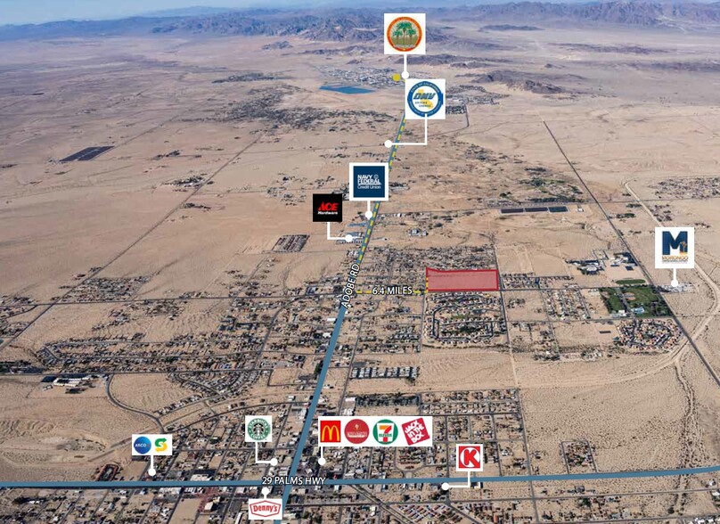 0 2 Mile, Twentynine Palms, CA for sale - Aerial - Image 1 of 3