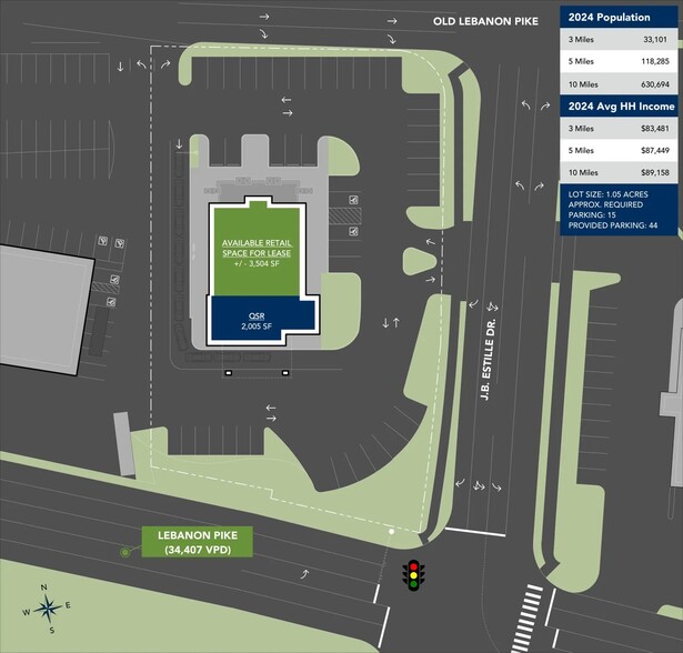 2725 Old Lebanon Rd, Nashville, TN for lease - Aerial - Image 2 of 5