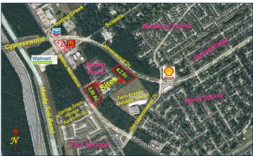 Aldine Westfield Rd @ Cypresswood, Spring, TX - aerial  map view