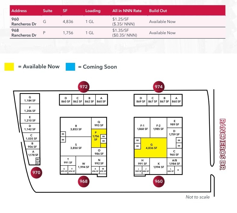 960 E Rancheros Dr, San Marcos, CA for lease Floor Plan- Image 1 of 1