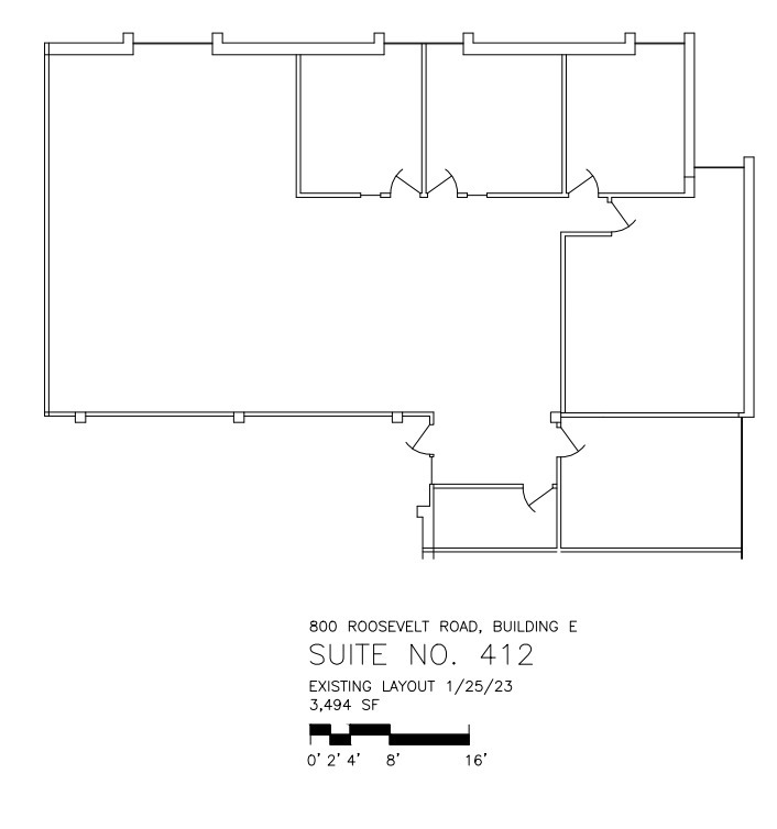 800 Roosevelt Rd, Glen Ellyn, IL for lease Floor Plan- Image 1 of 1