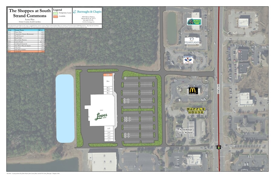 1399 S Commons Dr, Myrtle Beach, SC for lease - Site Plan - Image 2 of 2