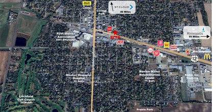 225 E Depot St, Litchfield, MN - Aerial  map view