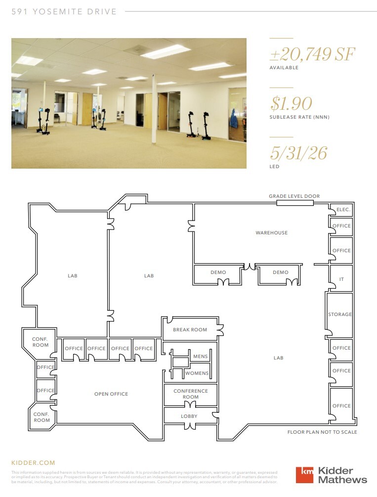 591-595 Yosemite Dr, Milpitas, CA for lease Floor Plan- Image 1 of 1