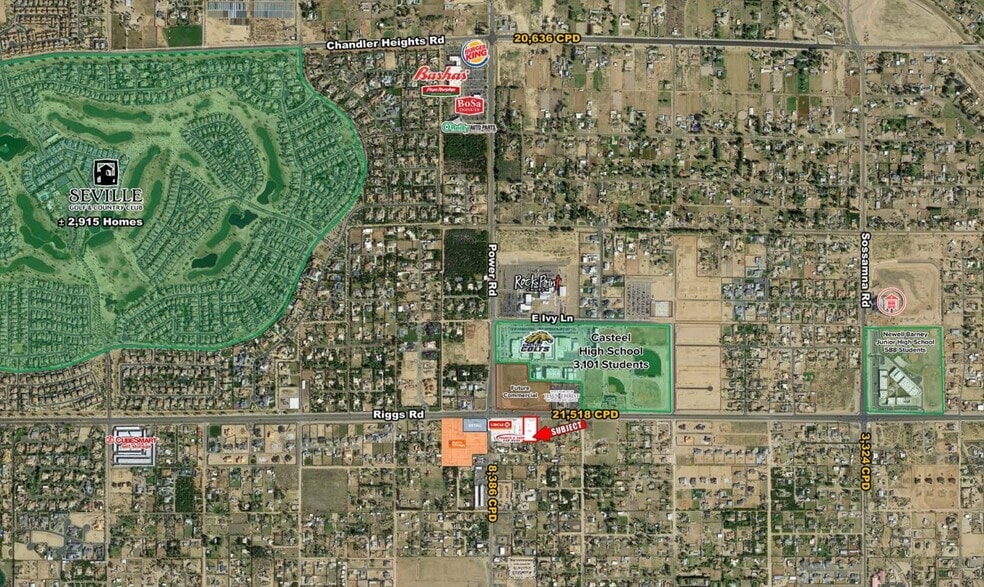 SEC Riggs Rd & Power Rd, Queen Creek, AZ for lease - Aerial - Image 2 of 3