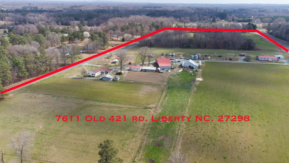 7611 Old 421 Rd, Liberty, NC for sale - Aerial - Image 2 of 13
