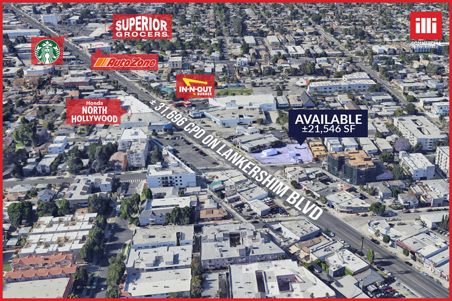 5802-5806 Lankershim Blvd, North Hollywood, CA for lease - Aerial - Image 1 of 5