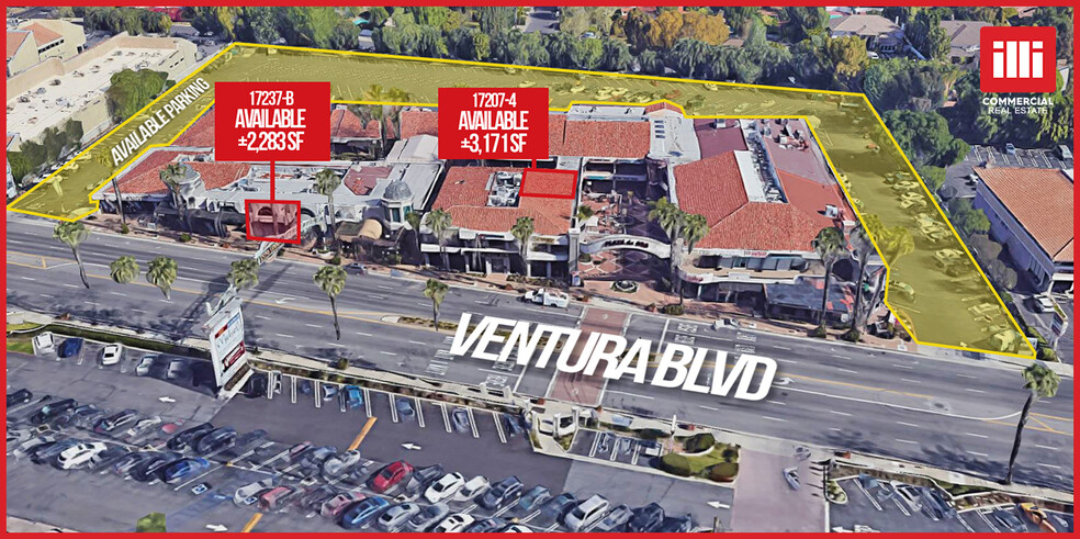 17157-17253 Ventura Blvd, Encino, CA for lease - Aerial - Image 2 of 12