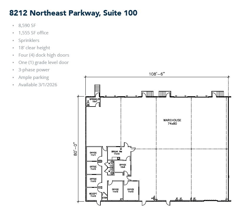 8212 Northeast Pky, North Richland Hills, TX for lease Floor Plan- Image 1 of 1