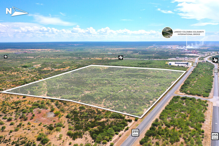 SEQ of Mines Rd & Hwy 255 (Camino Columbia Rd), Laredo, TX for sale - Aerial - Image 1 of 16