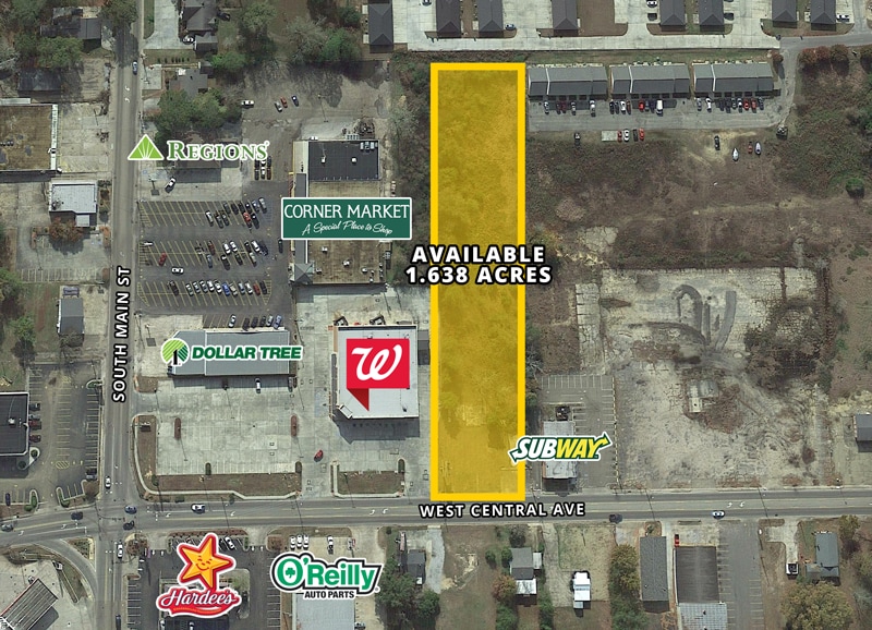 103 West Central, Petal, MS 39465 Excess Parcel Adjacent to Walgreens