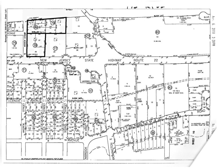 172 Route 22 W, Green Brook, NJ for sale - Plat Map - Image 2 of 5