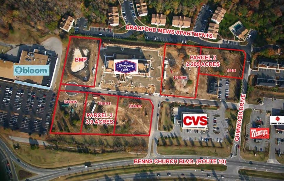 Rt. 10 & Gumwood Dr, Smithfield, VA for sale Aerial- Image 1 of 2