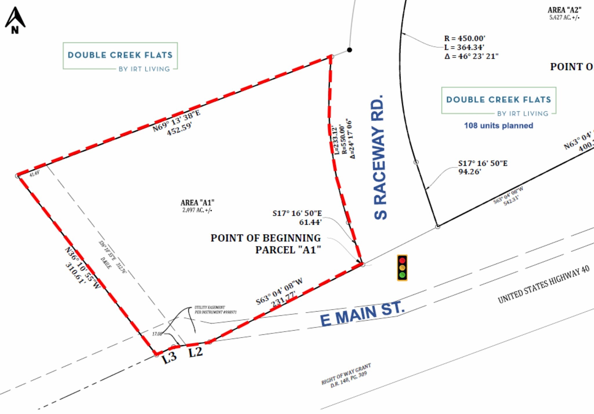 Main St. and Raceway Rd., Indianapolis, IN for sale Plat Map- Image 1 of 3