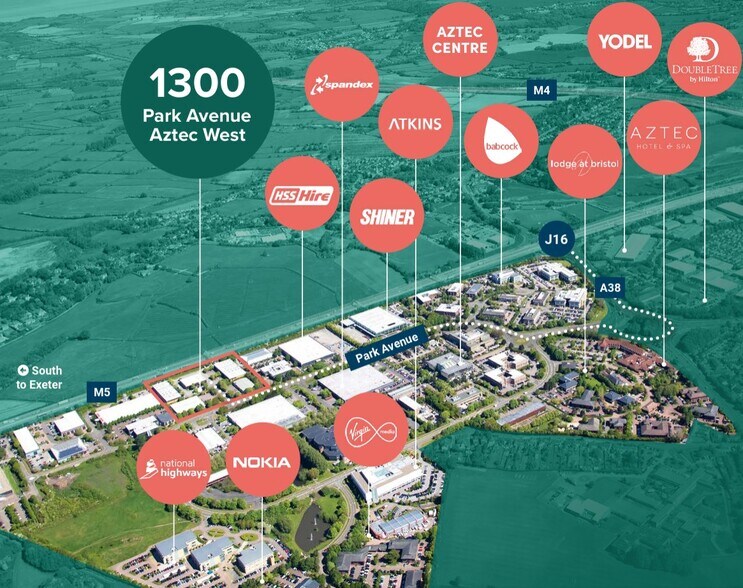 Park Ave, Almondsbury for lease - Aerial - Image 2 of 3