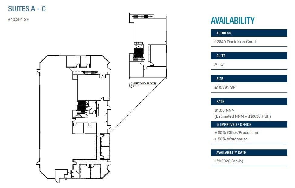 12760 Danielson Ct, Poway, CA for lease Floor Plan- Image 1 of 2