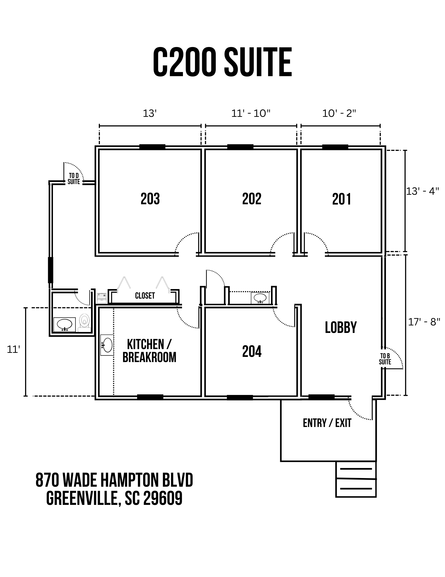 870 Wade Hampton Blvd, Greenville, SC for lease Floor Plan- Image 1 of 7