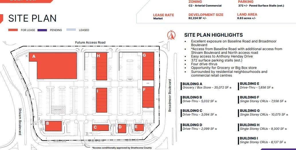 10000-10500 Baseline Rd, Sherwood Park, AB for lease Site Plan- Image 1 of 1