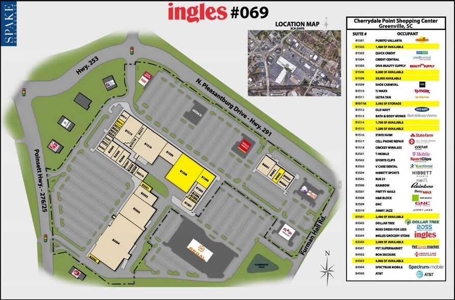 1494-1530 Poinsett Hwy, Greenville, SC for lease - Site Plan - Image 2 of 2