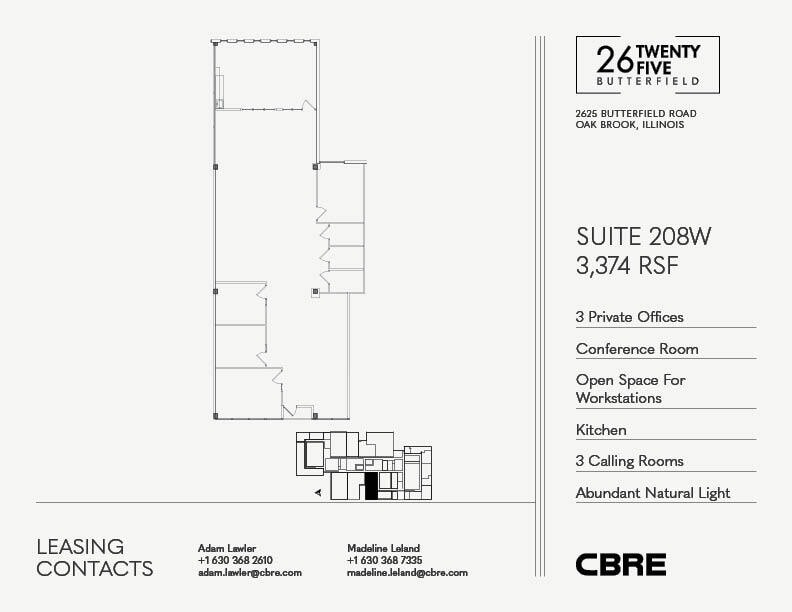 2625 Butterfield Rd, Oak Brook, IL for lease Floor Plan- Image 1 of 2