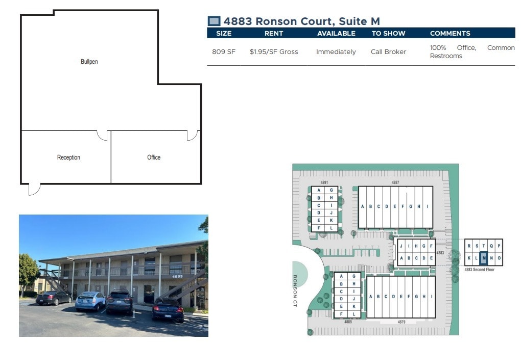 4883 Ronson Ct, San Diego, CA for lease Floor Plan- Image 1 of 2