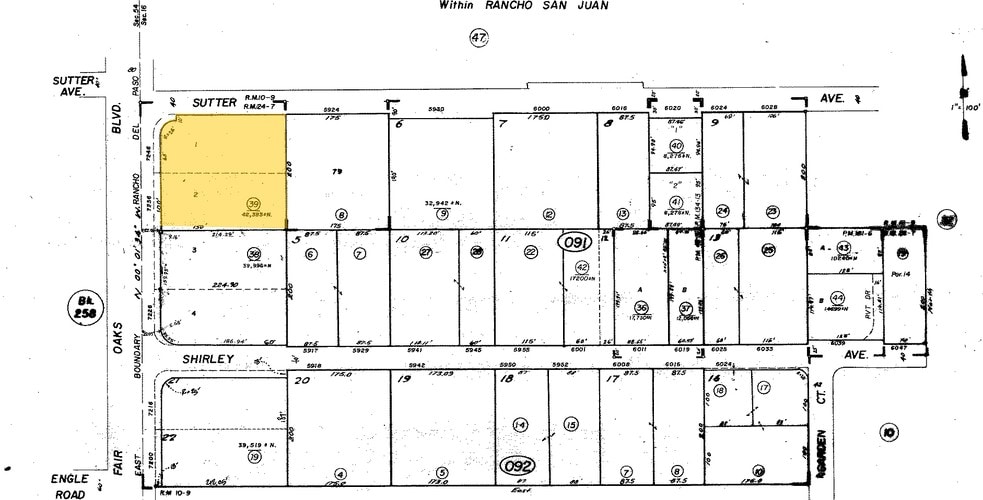7246-7250 Fair Oaks Blvd, Carmichael, CA for lease - Plat Map - Image 3 of 3
