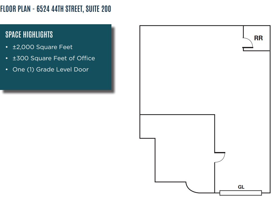 6524 44th St, Sacramento, CA for lease Floor Plan- Image 1 of 1