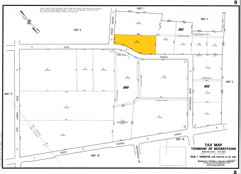 1260 Glen Ave, Moorestown, NJ for lease - Plat Map - Image 2 of 8