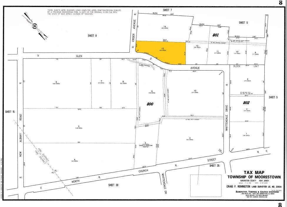 1260 Glen Ave, Moorestown, NJ for sale Plat Map- Image 1 of 1