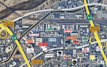 California Avenue & Mervyns Dr, Bakersfield, CA - AERIAL  map view